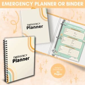 EMERGENCY PLANNER OR BINDER