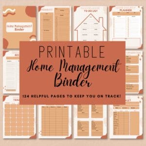 Orange Printable Home Management Binder