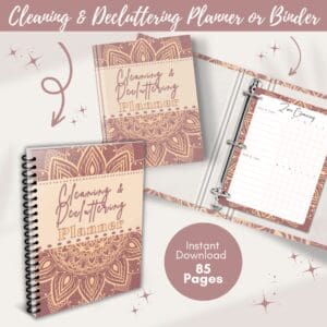 Pink Cleaning Decluttering Planner Or Binder