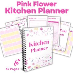 Pink Flower Kitchen Planner