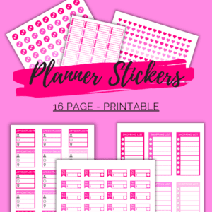 Pink Planner Sticker