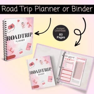 Pink Road Trip Planner Or Binder