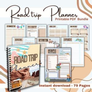 Road Trip Planner Printable PDF Bundle