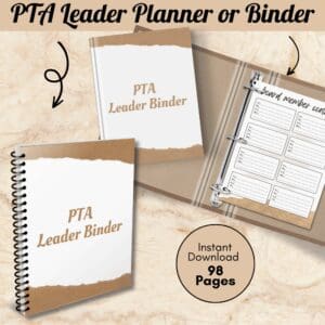 PTA LEADER PLANNER OR BINDER