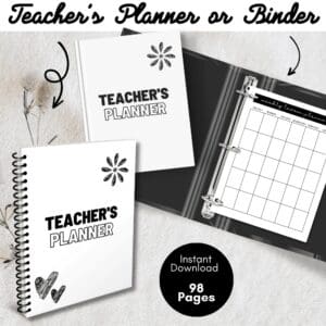 Plain Teacher’s Planner Or Binder