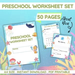 PRESCHOOL WORKSHEET SET