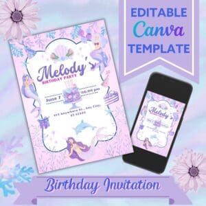 MERMAID BIRTHDAY INVITATION