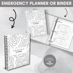 EMERGENCY PLANNER OR BINDER