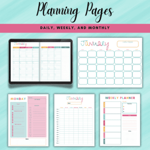 Multicolor Printable Home Management Binder