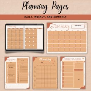 Orange Printable Home Management Binder