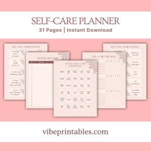 Tan Self-Care Workbook & Planner