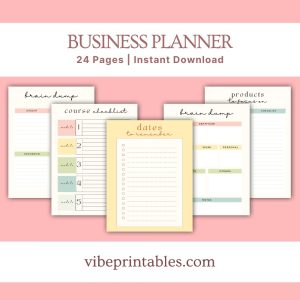 Colorful Business Planner Bundle For Content Creators