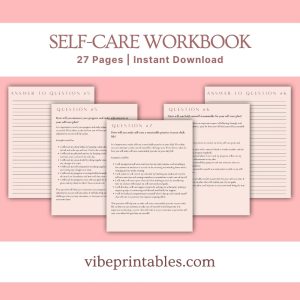 Tan Self-Care Workbook & Planner