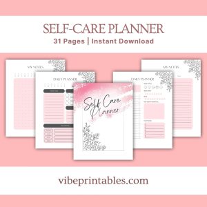 Pink Self-Care Workbook & Planner