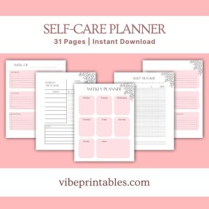 Pink Self-Care Workbook & Planner