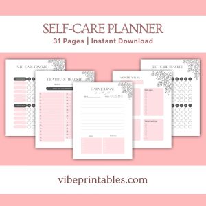 Pink Self-Care Workbook & Planner