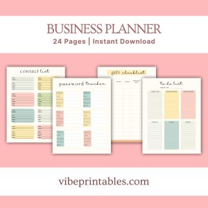 Colorful Business Planner Bundle For Content Creators