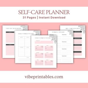 Pink Self-Care Workbook & Planner