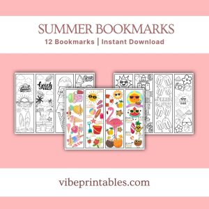 Summertime Printable Bookmarks