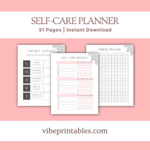 Pink Self-Care Workbook & Planner