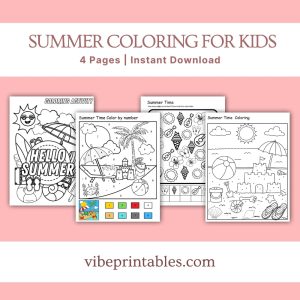 Summer Coloring For Kids