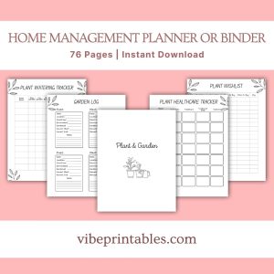 Black & White Home Management Planner Or Binder