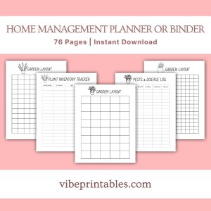 Black & White Home Management Planner Or Binder