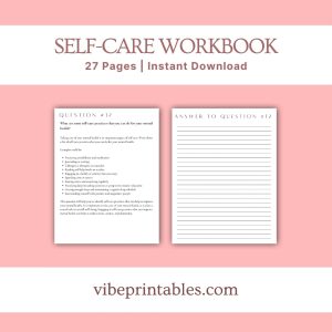 Pink Self-Care Workbook & Planner