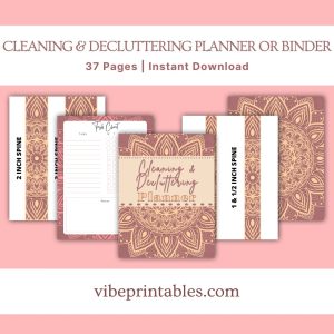 Pink Cleaning Decluttering Planner Or Binder