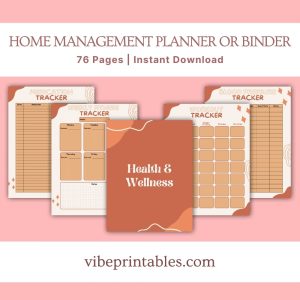 Orange Home Management Planner Or Binder