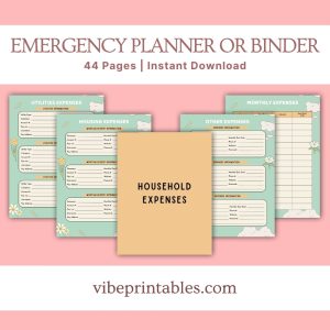 Green & Orange Emergency Planner Or Binder