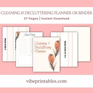 Feather Cleaning & Decluttering Planner Or Binder