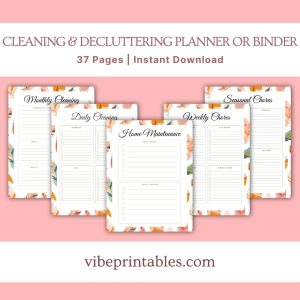 Feather Cleaning & Decluttering Planner Or Binder