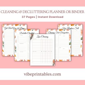 Feather Cleaning & Decluttering Planner Or Binder