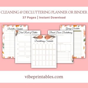 Feather Cleaning & Decluttering Planner Or Binder