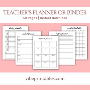 Plain Teacher’s Planner Or Binder