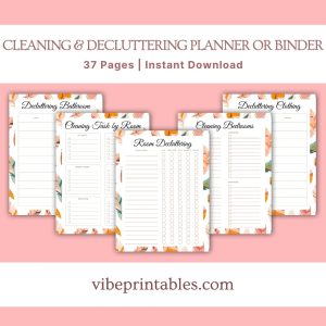 Feather Cleaning & Decluttering Planner Or Binder