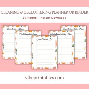 Feather Cleaning & Decluttering Planner Or Binder