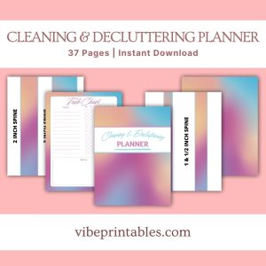 Colorful Cleaning & Decluttering Planner Or Binder