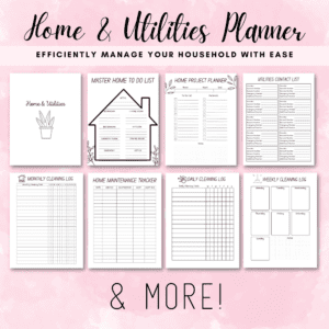 PRINTABLE HOME MANAGEMENT PLANNER BINDER