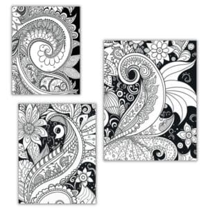 Paisley Design Coloring Pages