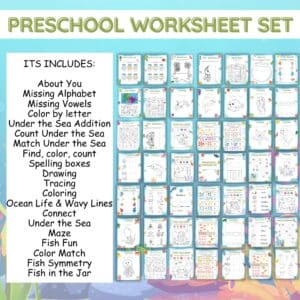 PRESCHOOL WORKSHEET SET