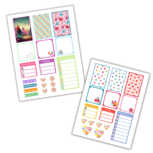 VALENTINE 5 PAGE - PLANNER STICKERS