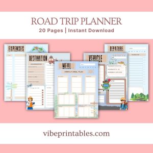 Tan & Blue Road Trip Planner Bundle