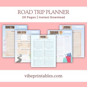 Tan & Blue Road Trip Planner Bundle