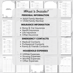 EMERGENCY PLANNER OR BINDER