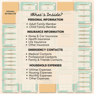 EMERGENCY PLANNER OR BINDER