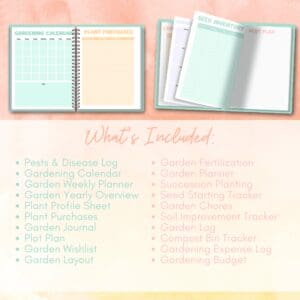 Multicolor Gardening Sheets Planner Or Binder