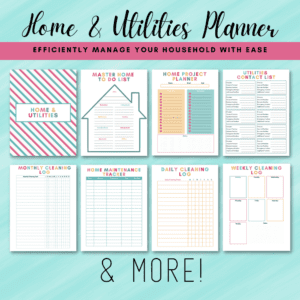 Multicolor Printable Home Management Binder