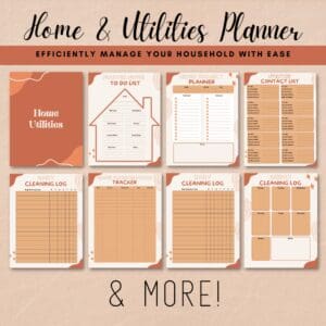 Orange Printable Home Management Binder